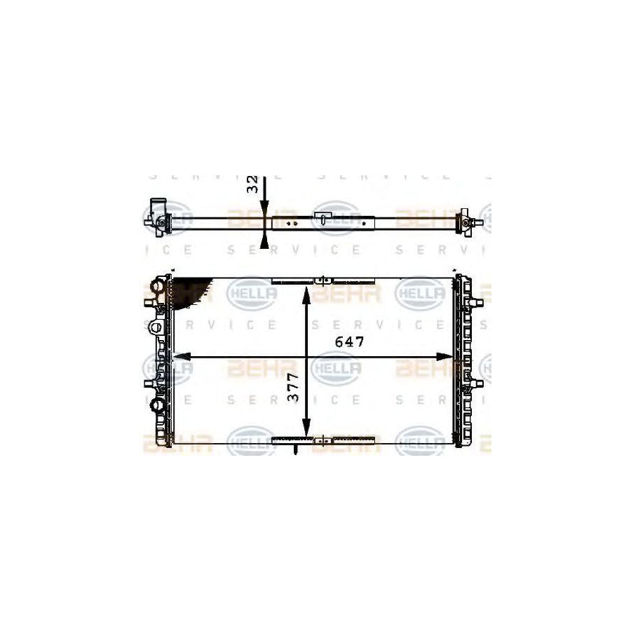 Hella 8MK 376 716-324 Engine Radiator