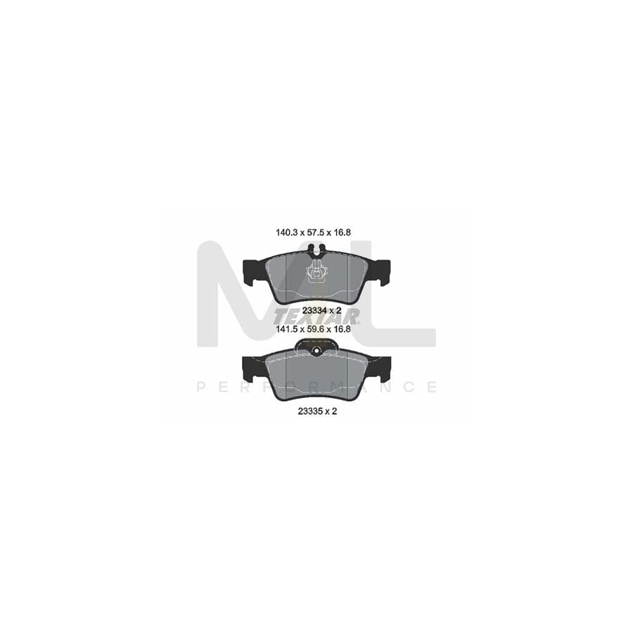 TEXTAR epad 2333481 Brake pad set prepared for wear indicator