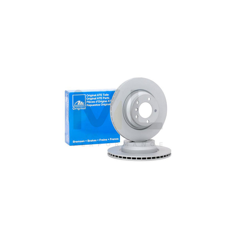 ATE 24.0124-0200.1 Brake Disc Vented, Coated, High-carbon, with bolts/screws - 1 piece
