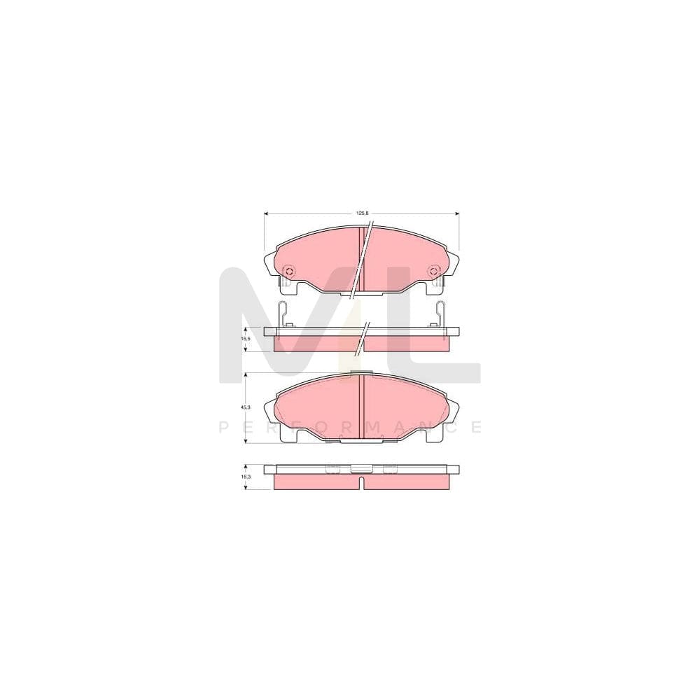 TRW Gdb3071 Brake Pad Set With Acoustic Wear Warning