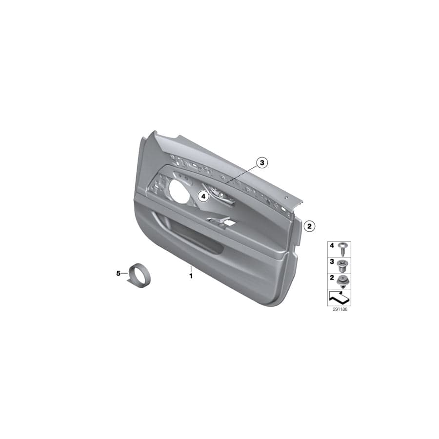 Genuine BMW 51417273043 F11 F10 Door Trim Panel, Front Left SCHWARZ (Inc. 528i, 520i & 518d)