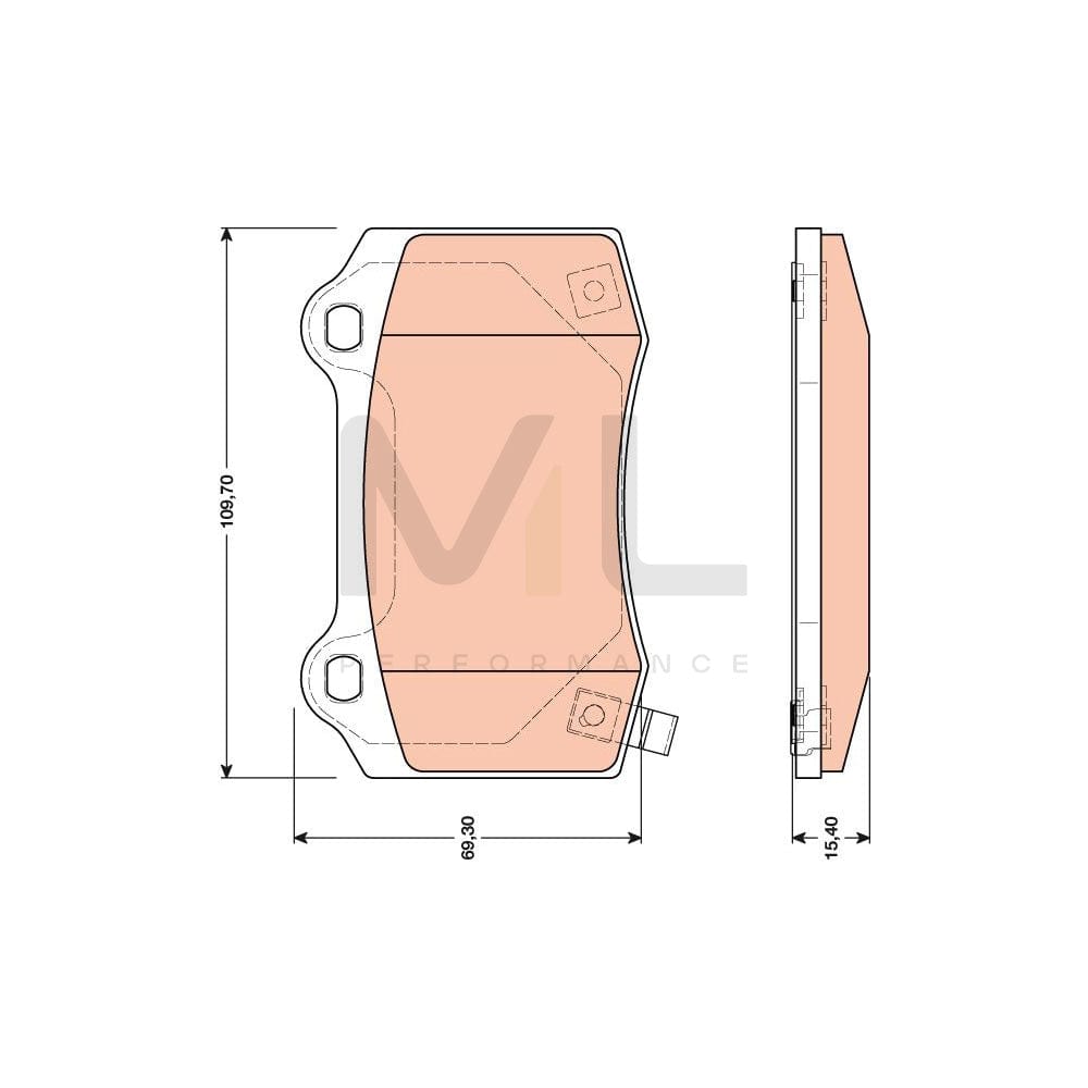 TRW Gdb4171 Brake Pad Set With Acoustic Wear Warning