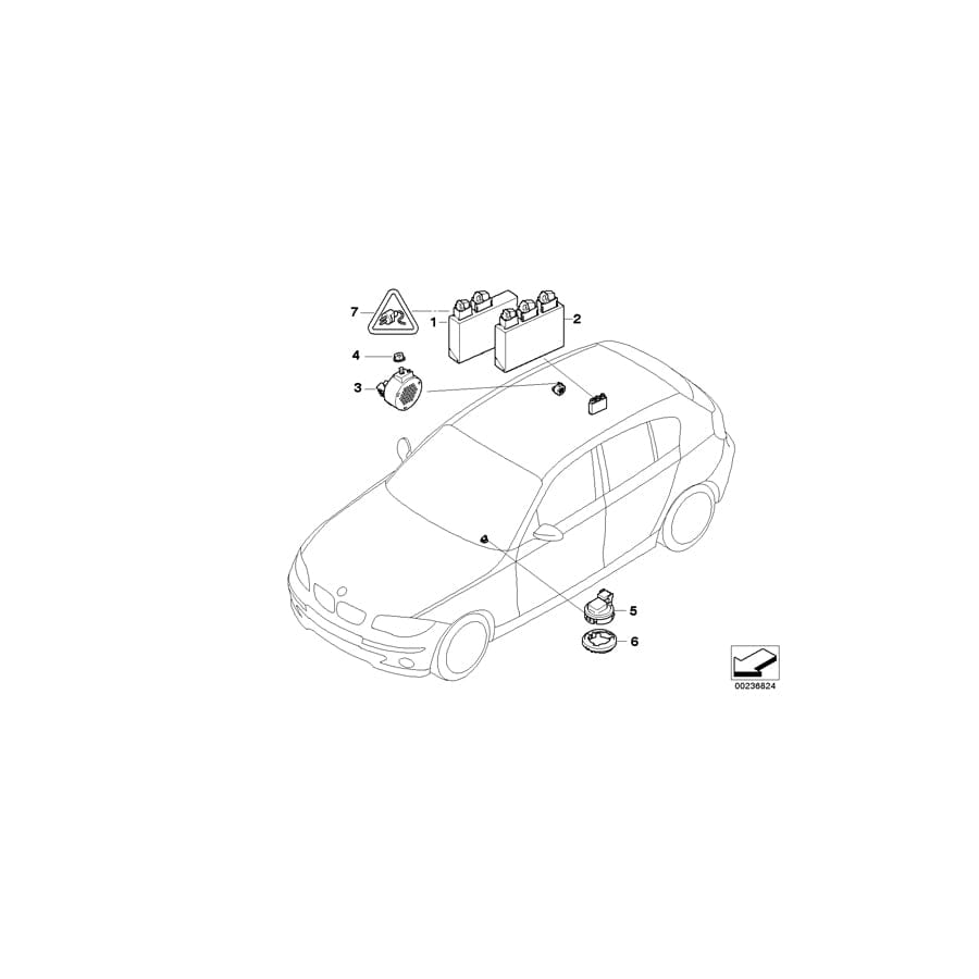 Genuine BMW 66206982401 E87 E93 E90 Control Unit Pdc (Inc. 320xd, 330xi & 318d)