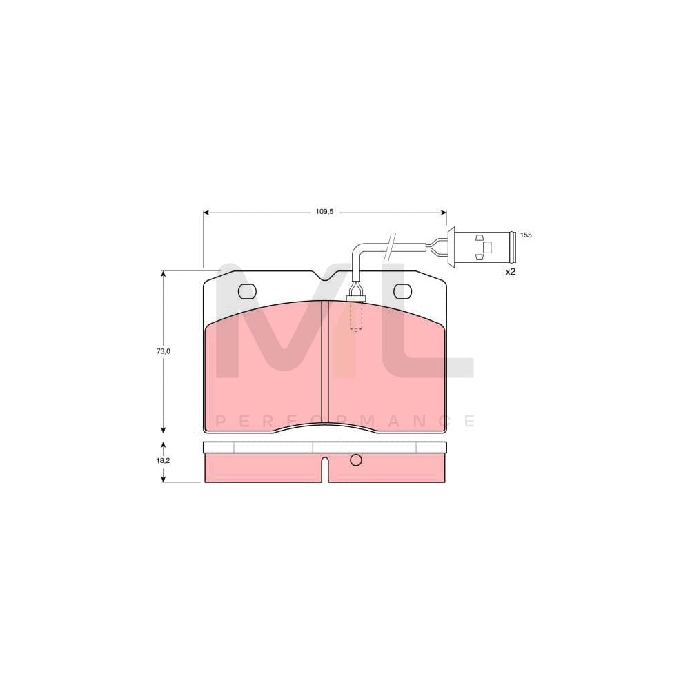 TRW Gdb478 Brake Pad Set For Iveco Daily Incl. Wear Warning Contact