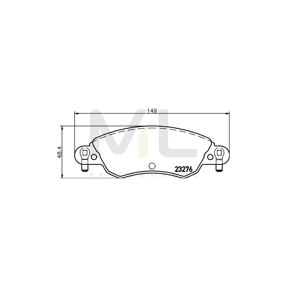 Hella 8DB 355 019-431 Brake Pad Set For Citroën C5 I Hatchback Incl. Wear Warning Contact, With Brake Caliper Screws | ML Performance Car Parts