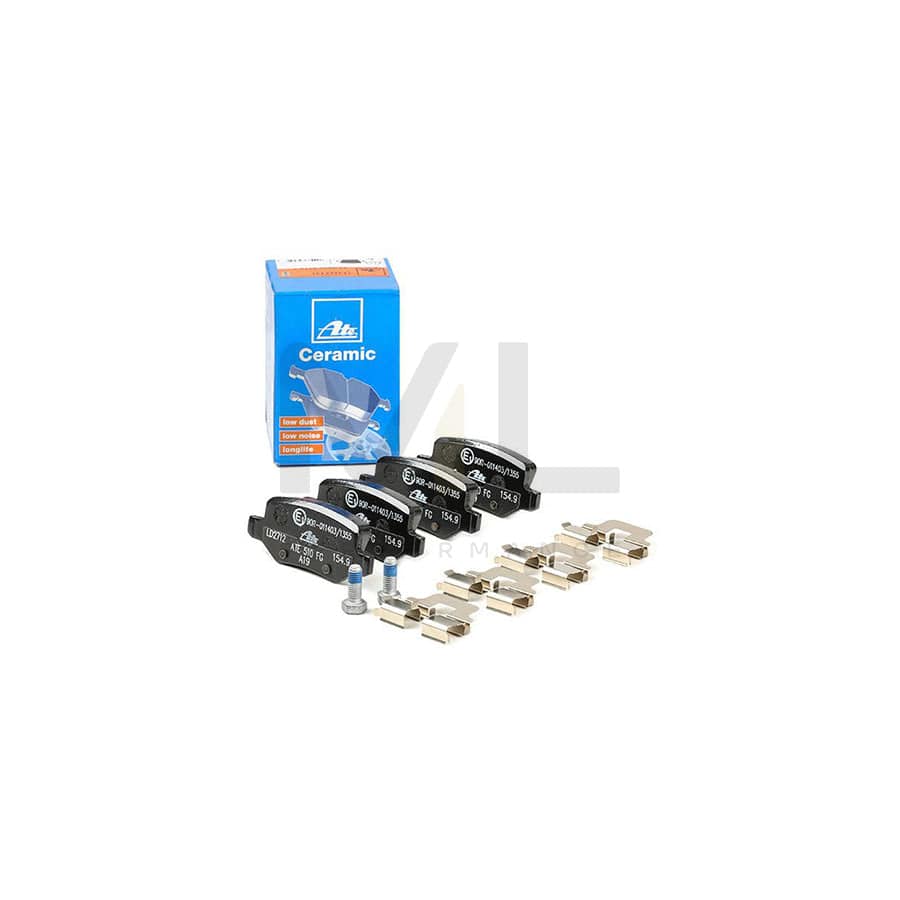 ATE Ceramic 13.0470-2712.2 Brake pad set excl. wear warning contact, not prepared for wear indicator, with brake caliper screws, with accessories
