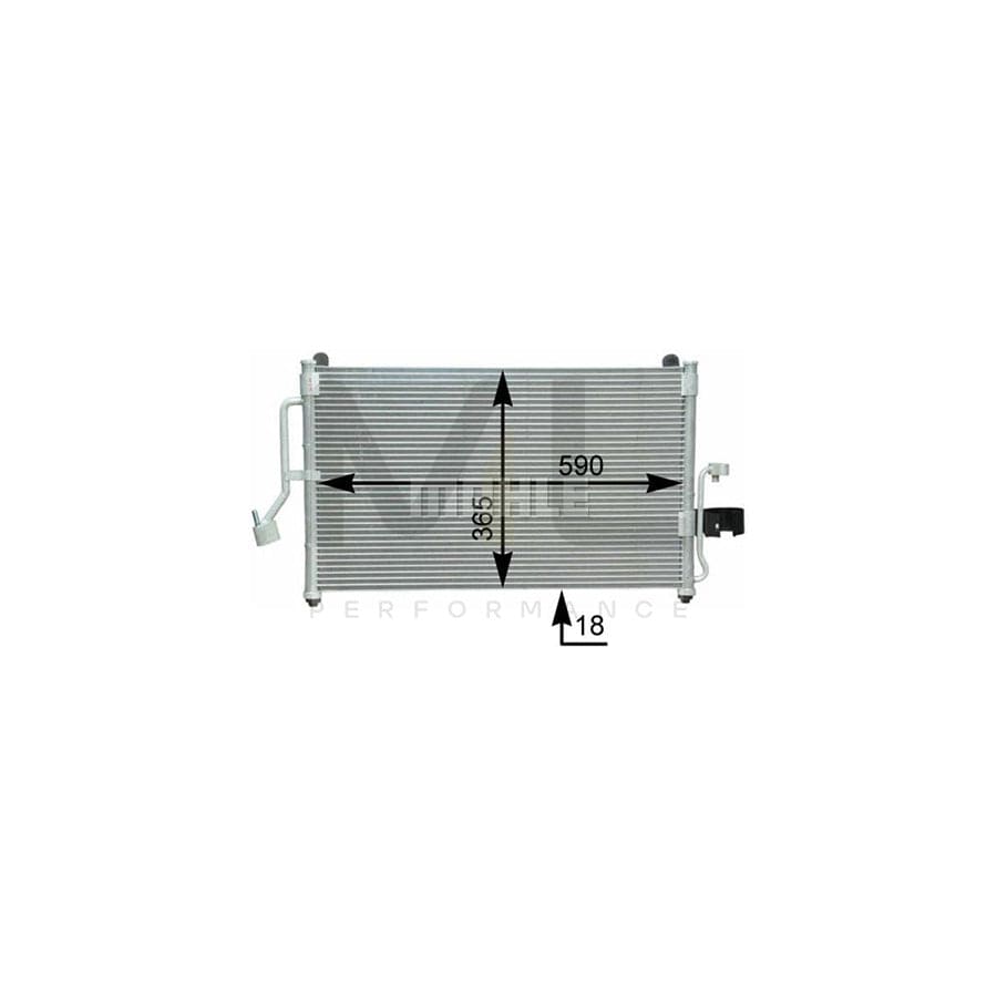 MAHLE ORIGINAL AC 418 000S Air conditioning condenser for DAEWOO NUBIRA with dryer | ML Performance Car Parts