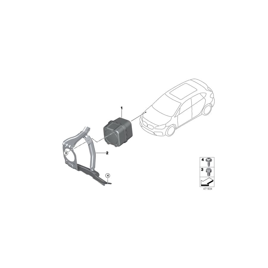 Genuine BMW 65128731385 F10 F45 F02 Vehicle Sound Generator VSG (Inc. 225xe, 530e & X5 40eX)