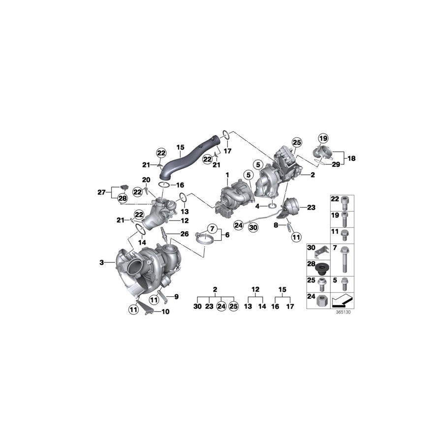 Genuine BMW 11428508034 E71 F01 F02 Return Pipe (Inc. X6 M50dX, 750LdX & M550dX)