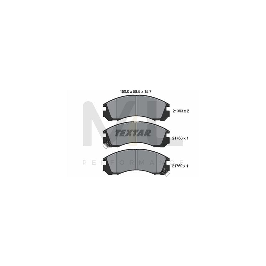 TEXTAR 2136301 Brake pad set with acoustic wear warning
