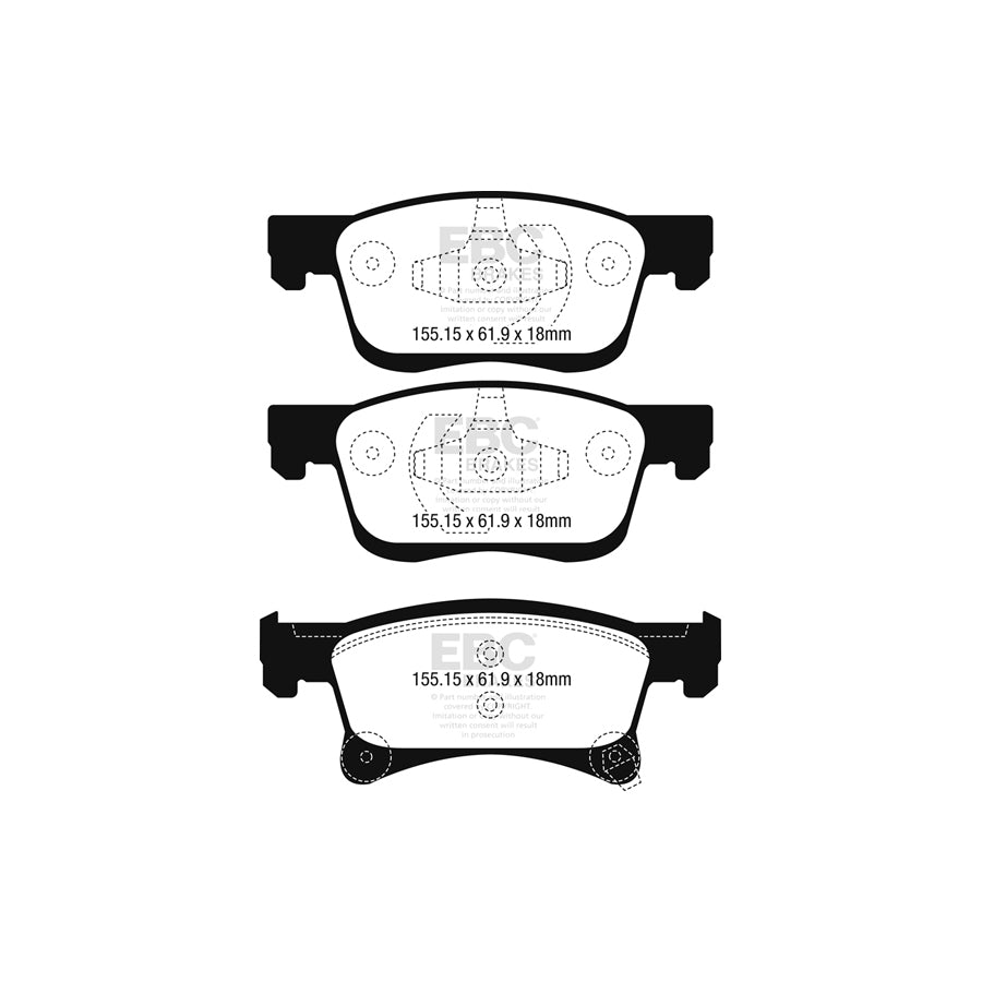 EBC PD03KF1505 Brake Pad & Disc Kit 2 | ML Performance UK Car Parts