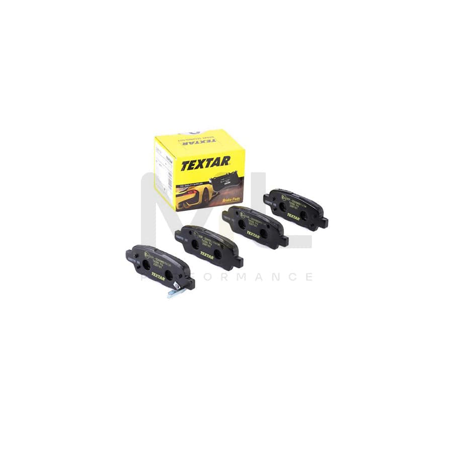 TEXTAR 2387101 Brake pad set with acoustic wear warning