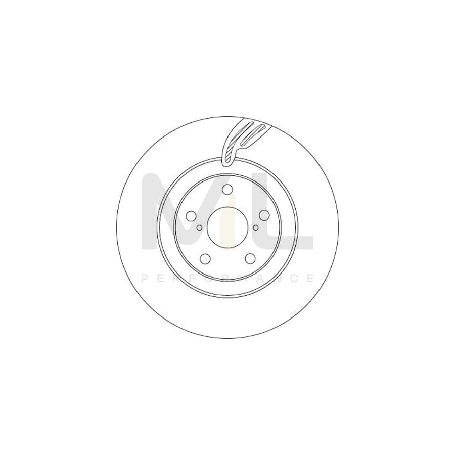 TRW DF6792S Brake Disc Internally Vented, Painted