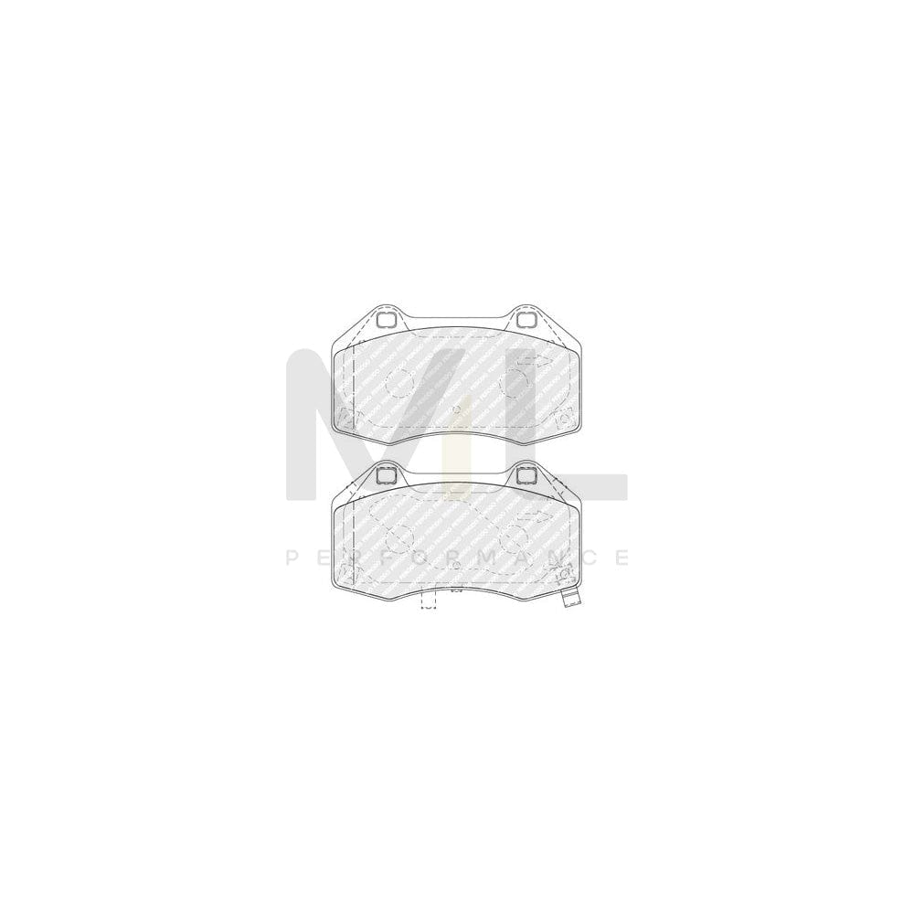Ferodo FDB4937 Brake Pad Set With Acoustic Wear Warning, Without Accessories