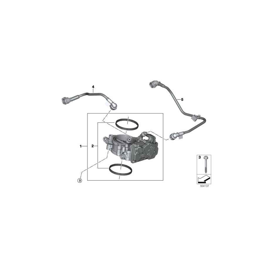 Genuine BMW 11538054850 Coolant Hose (Inc. X3 M & X4 M)