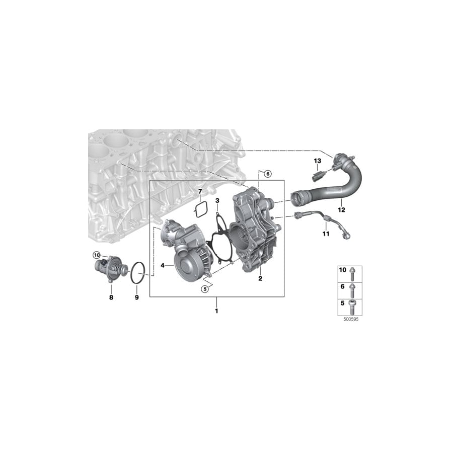Genuine BMW 11538054849 Coolant Hose (Inc. X3 M & X4 M)