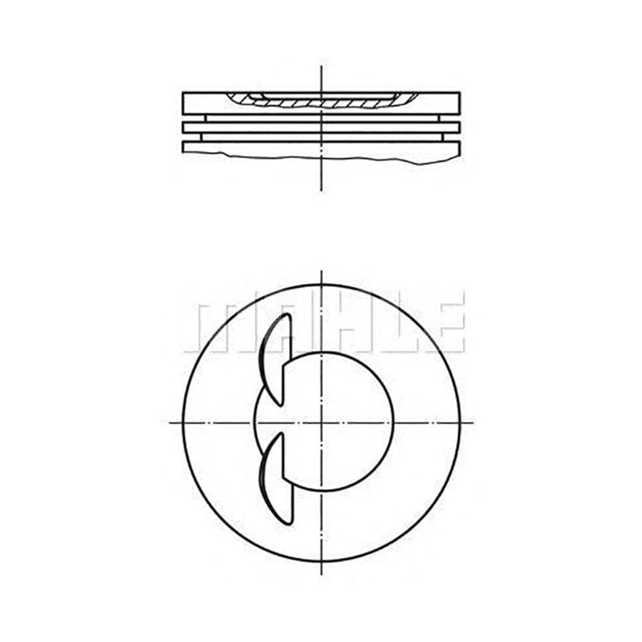 MAHLE ORIGINAL 607 05 00 Piston 76 mm, with piston rings | ML Performance Car Parts