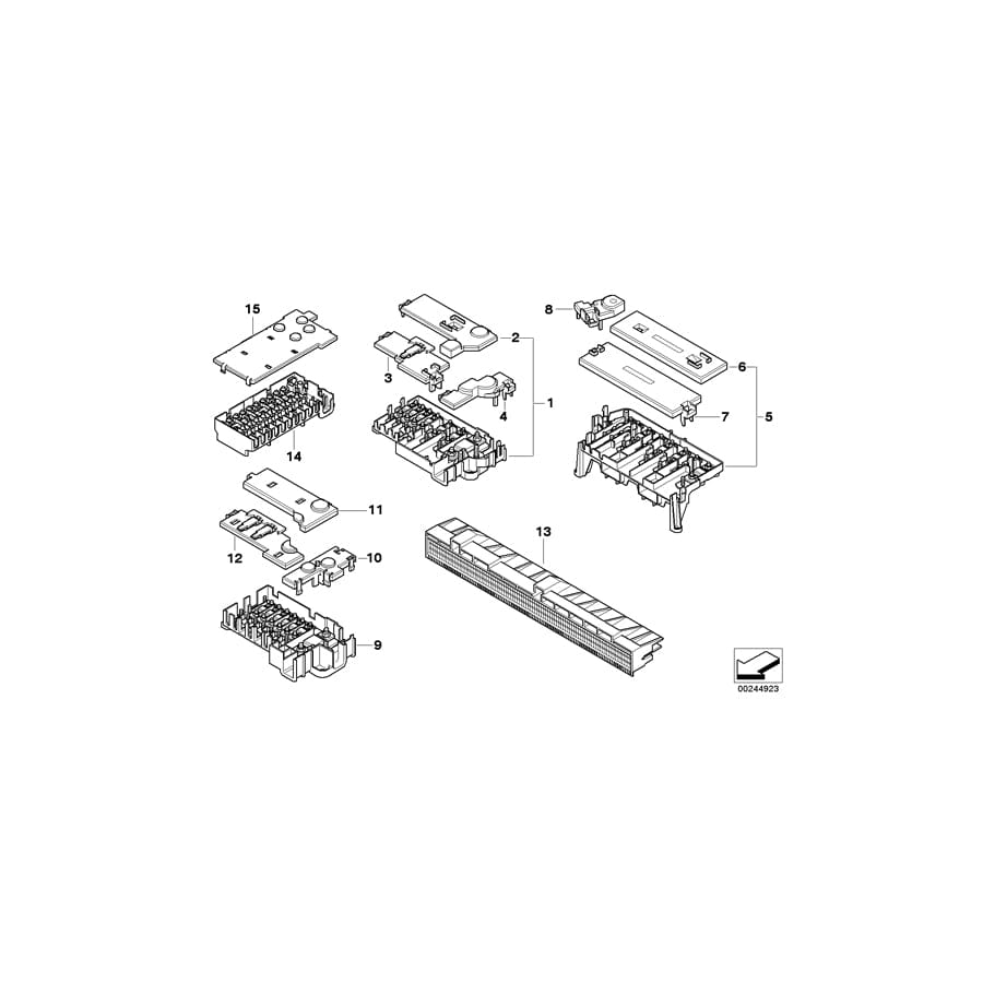 Genuine BMW 61138367251 E38 Cover, Fuse Box (Inc. 740iL, 730i & 750i)