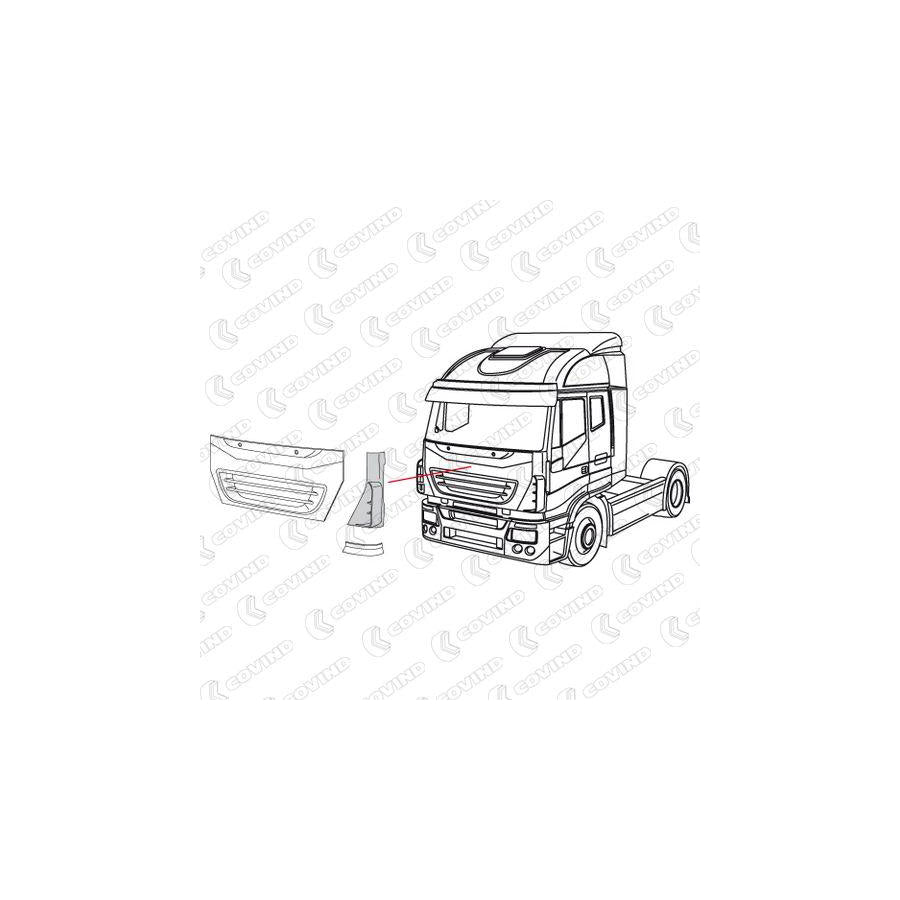 Covind 530/161 Air Deflector, Driver Cab