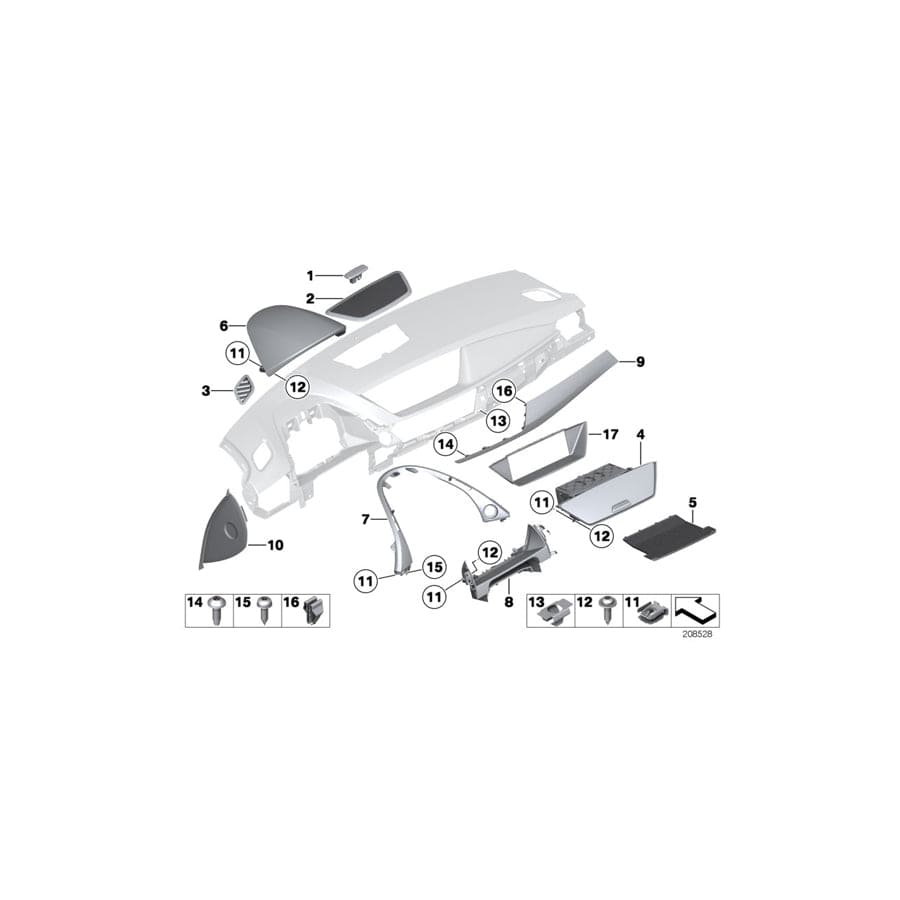 Genuine BMW 51458062772 E84 Instrument Panel Cover SCHWARZ/GRAU (Inc. X1)