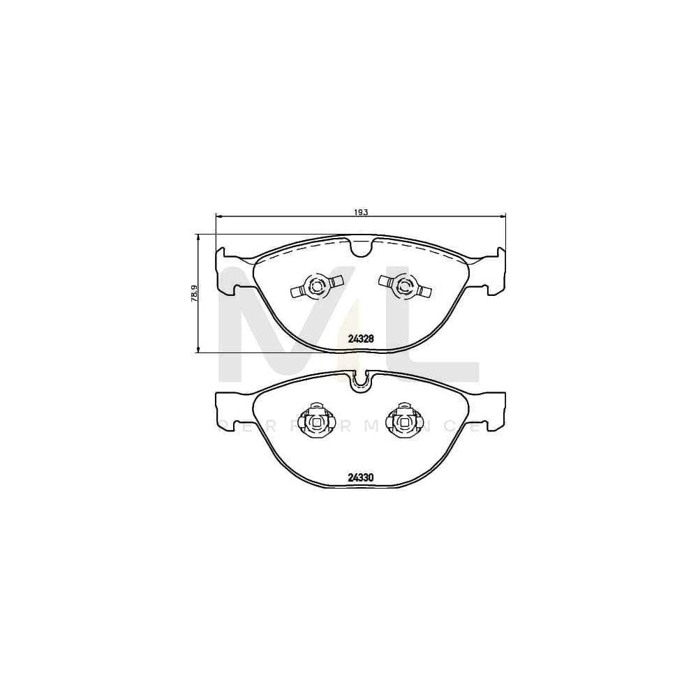 Hella 8DB 355 012-521 Brake Pad Set Prepared For Wear Indicator | ML Performance Car Parts