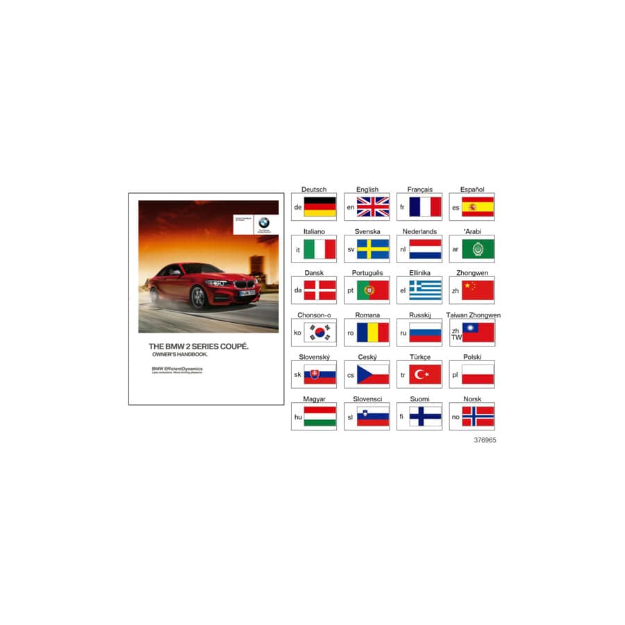 Genuine BMW 01402926136 Owner's Manual For F22 Without Idrive SK (Inc. 220dX, 218d & M235iX)