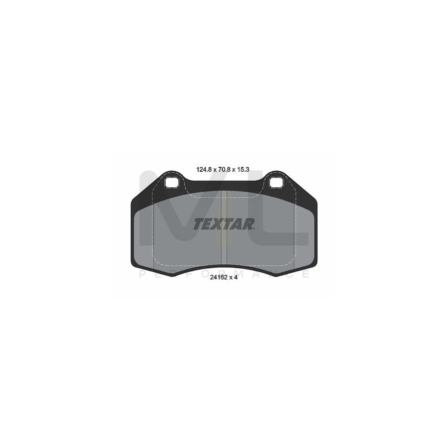 TEXTAR 2416201 Brake pad set not prepared for wear indicator