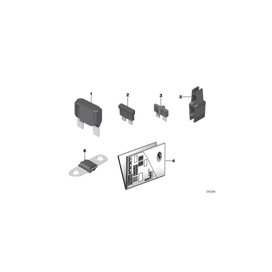 Genuine BMW 61149360373 F15 F16 Map, Fuse Grouping (Inc. X5)