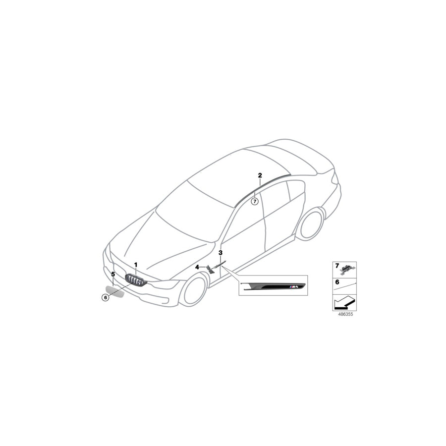 Genuine BMW 51718431803 Protecting Grille AIR INTAKE ENG. (Inc. M4 GT4)