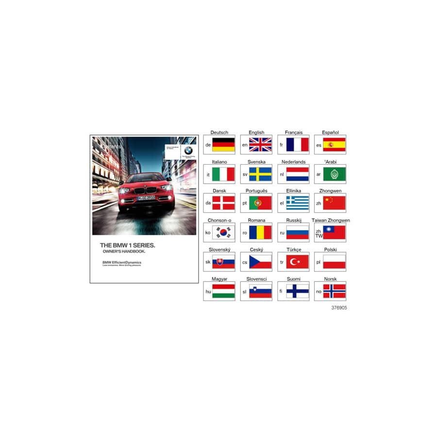 Genuine BMW 01402925910 Owner's Manual F20, F21 W/O Idrive ZHTW (Inc. 116d, M140i & 114i)