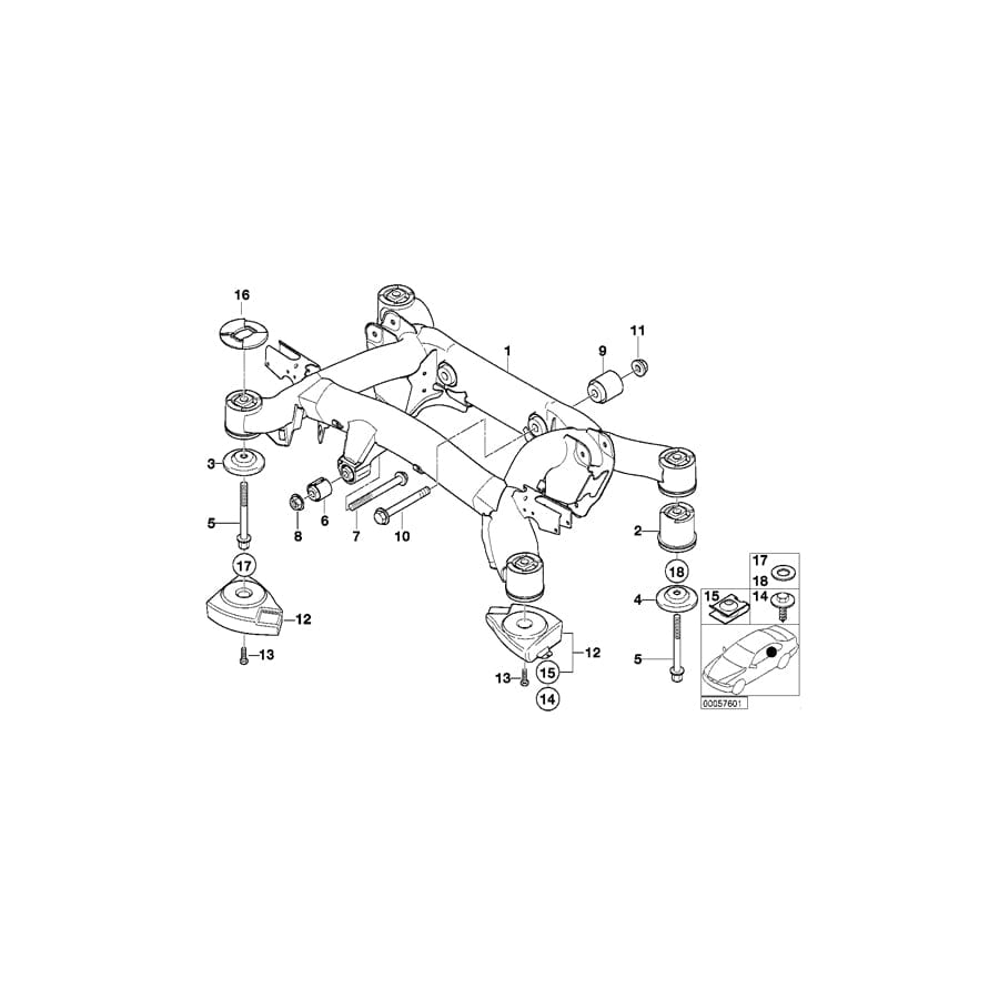 Genuine BMW 33311097351 E39 E52 Washer 3mm (Inc. 520d, 525d & Z8)
