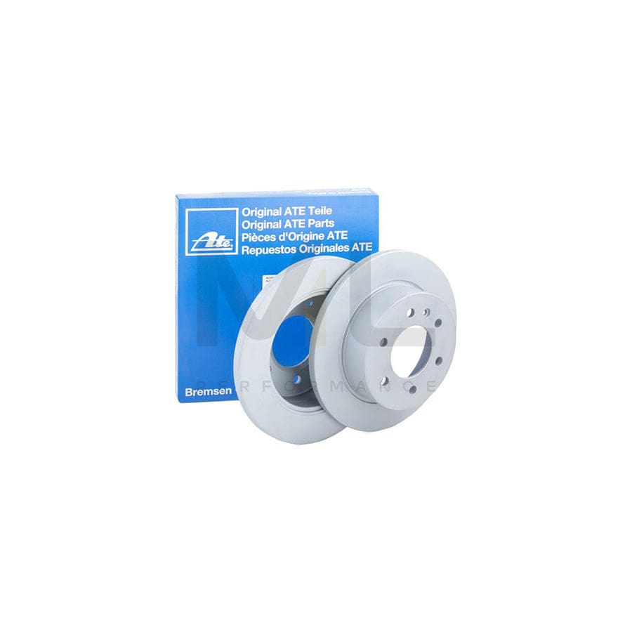 ATE 24.0116-0121.1 Brake Disc Solid, Coated, with bolts/screws - 1 piece
