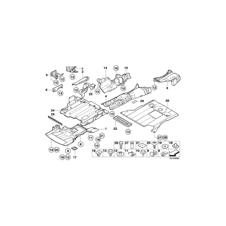 Genuine BMW 51488202979 E46 Front Wall Heat Resistant Plate (Inc. 318Ci)