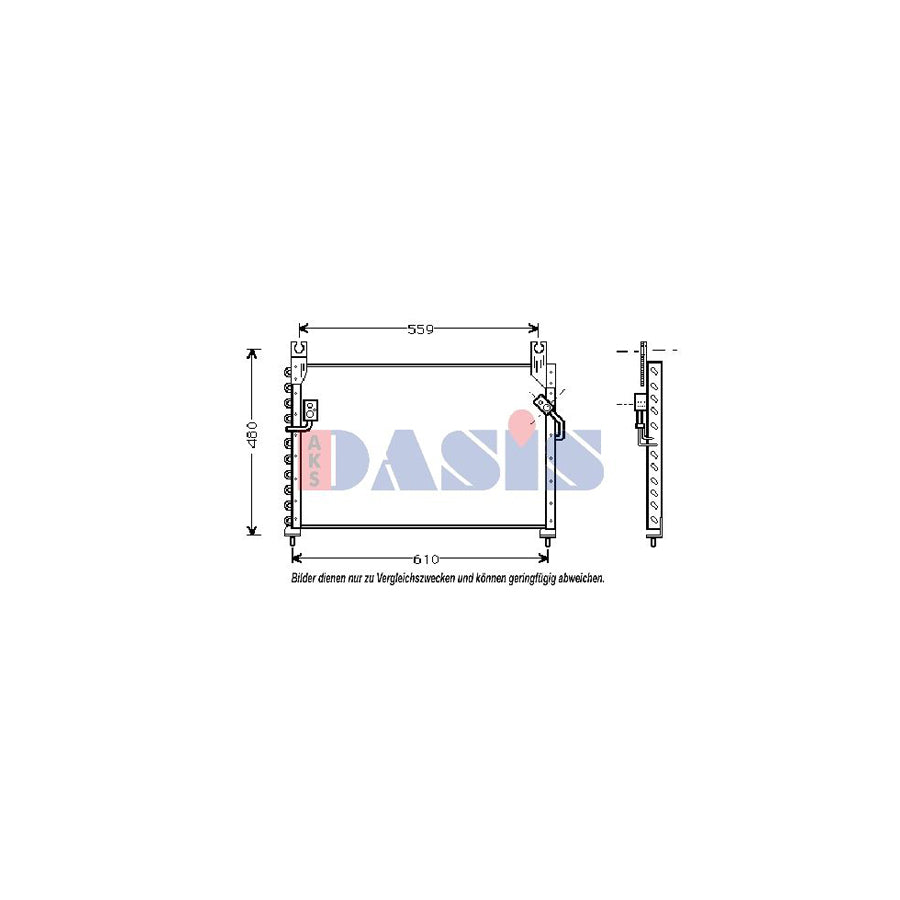 AKS Dasis 112180N Air Conditioning Condenser for Mazda Mpv I (LV)