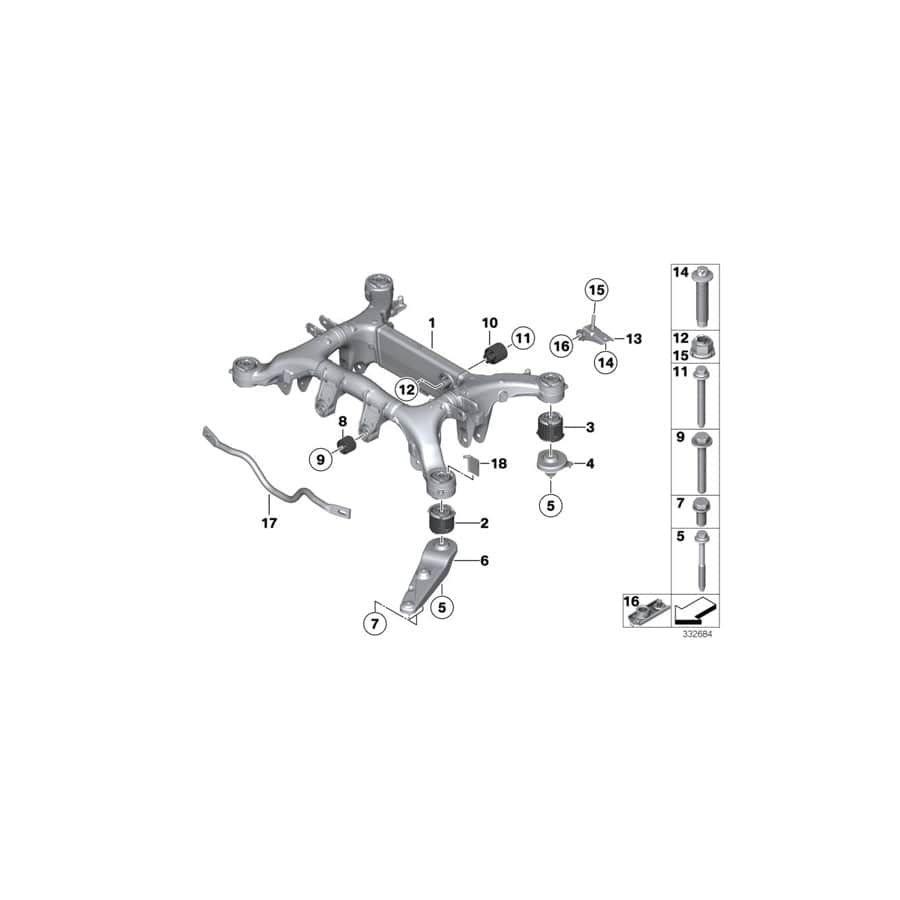 Genuine BMW 33316795683 F02 F01 RR4 Absorbing Piece (Inc. Ghost, 760i & Ghost EWB)