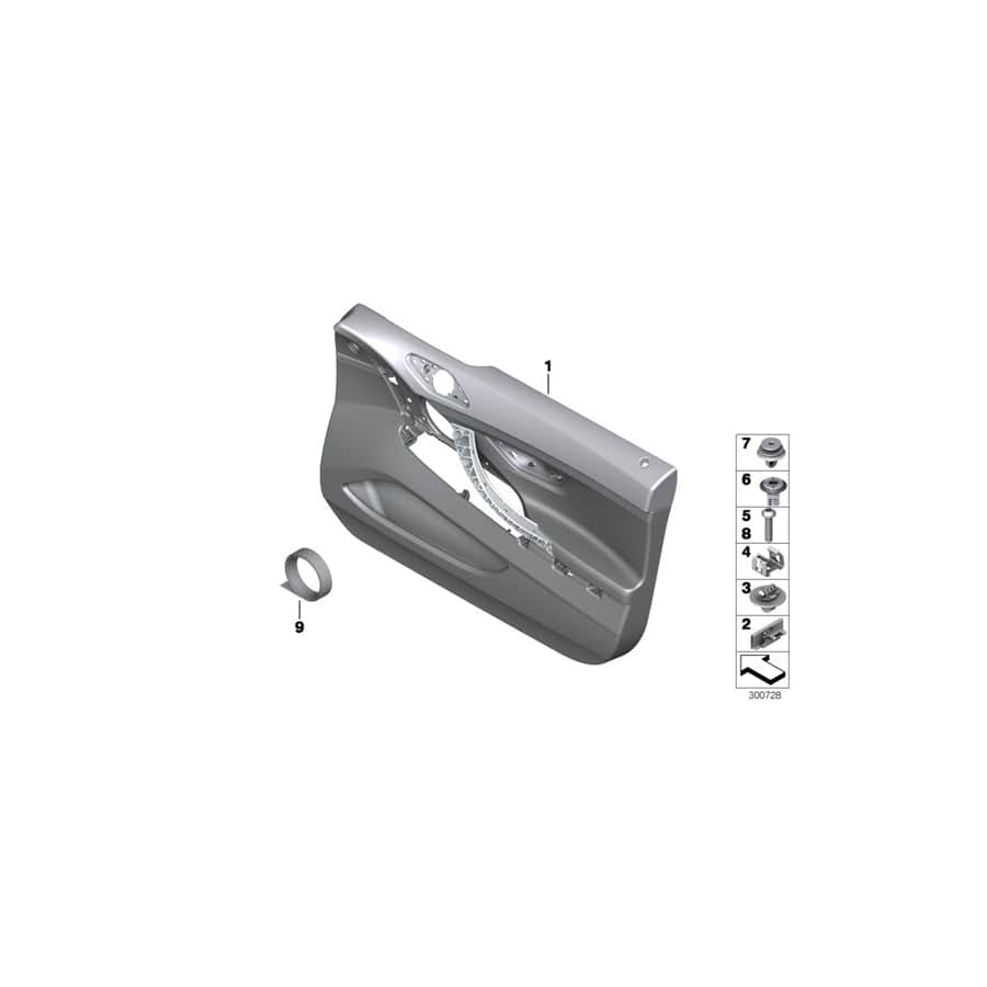 Genuine BMW 51417304287 Door Lining Leather Left SCHWARZ (Inc. 640d, ALPINA B6 & 640i)