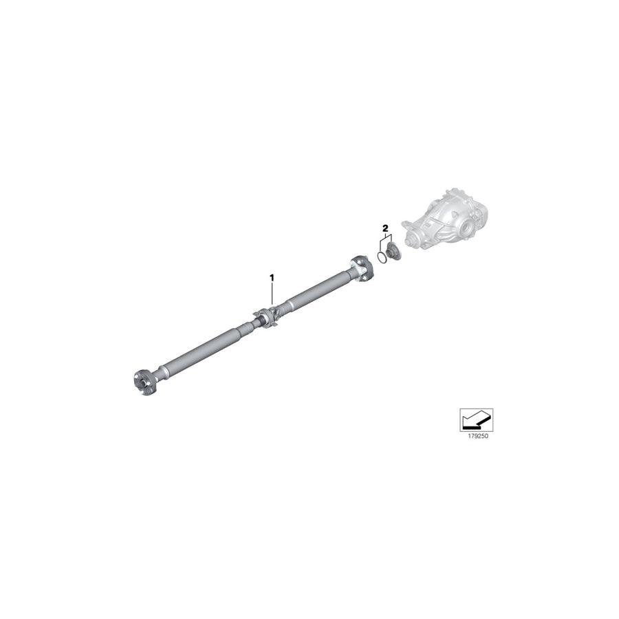 Genuine BMW 26107598946 F03 F02 Drive Shaft Automatic Transmission L=1883MM (Inc. Alpina B7L & 750LiS)