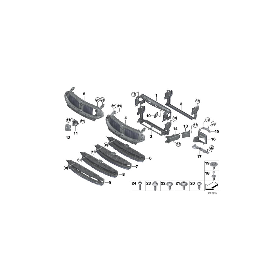 Genuine BMW 51748494325 G16 G14 G15 Cover Panel Camera NIVI/CHROM (Inc. 840dX, 840i & 840iX)