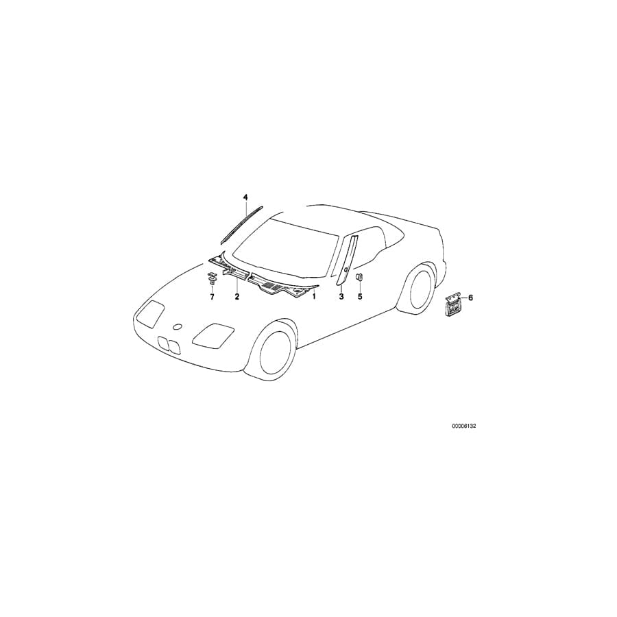 Genuine BMW 51712290602 Covering Right (Inc. Z1)