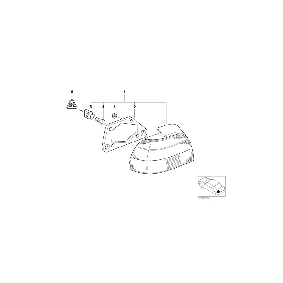 Genuine BMW 63216900210 E39 Tail Light Right (Inc. 520d, 525d & 530i)