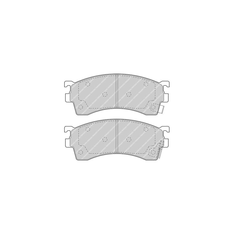 Ferodo FSL1521 Brake Pad Set Fuse+ Technology, With Acoustic Wear Warning, With Brake Caliper Screws, With Accessories