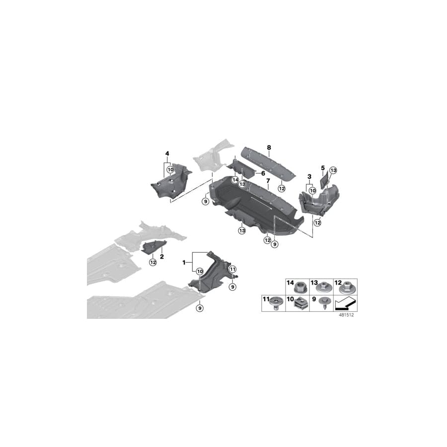 Genuine BMW 51758075336 F93 Rear Diffusor (Inc. M8)