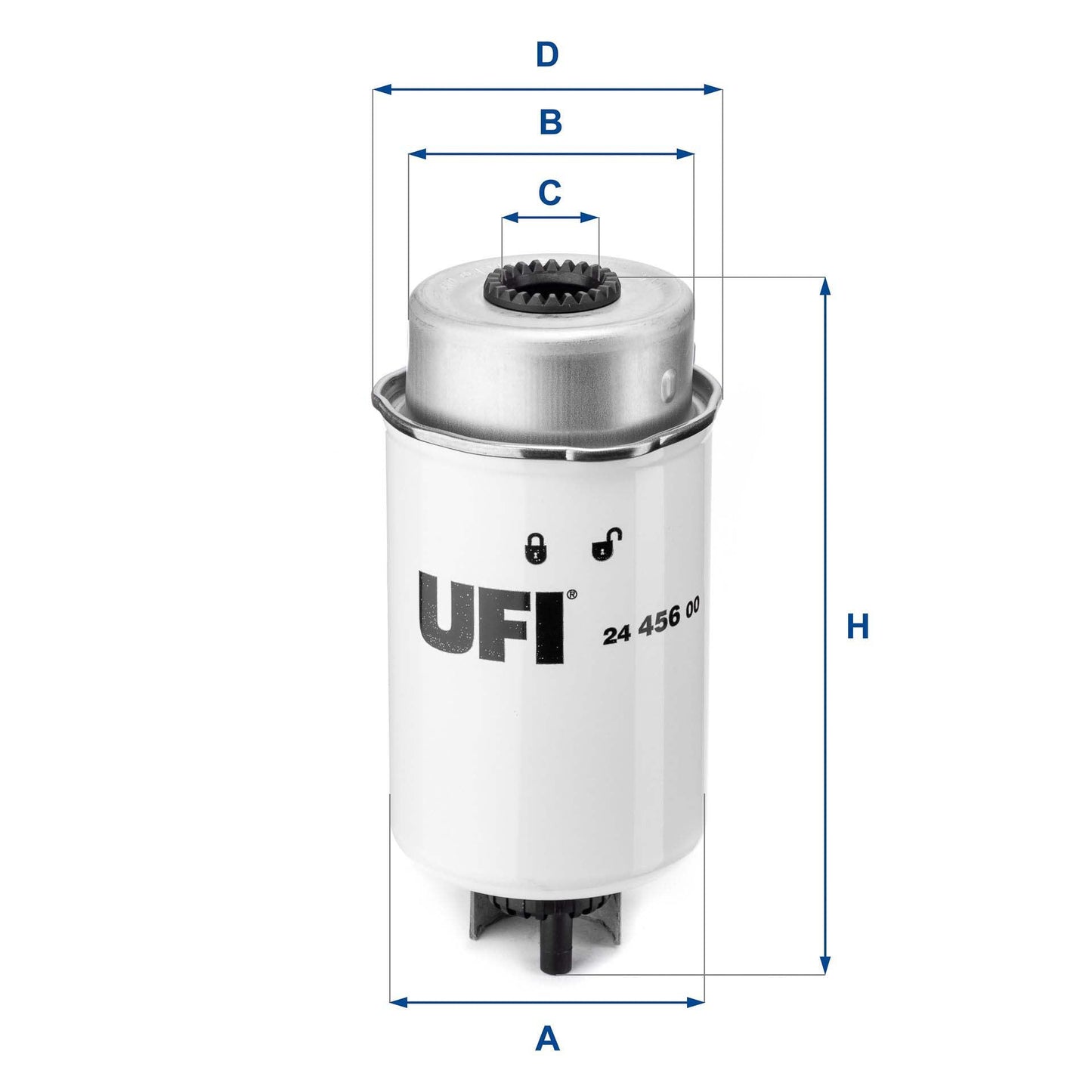UFI 24.456.00 Fuel Filter For Ford Transit