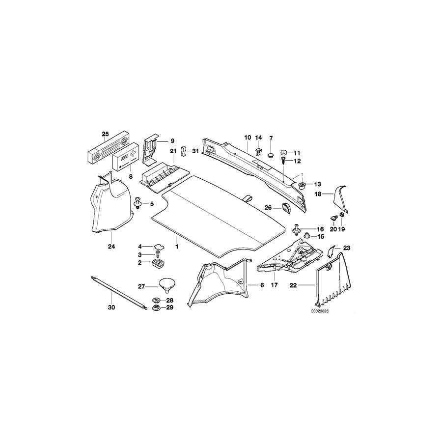 Genuine BMW 51478149010 RR4 RR6 E61 Fastening Loop Cap SCHWARZ (Inc. 530d 155kW, 525d & Z4 18i)