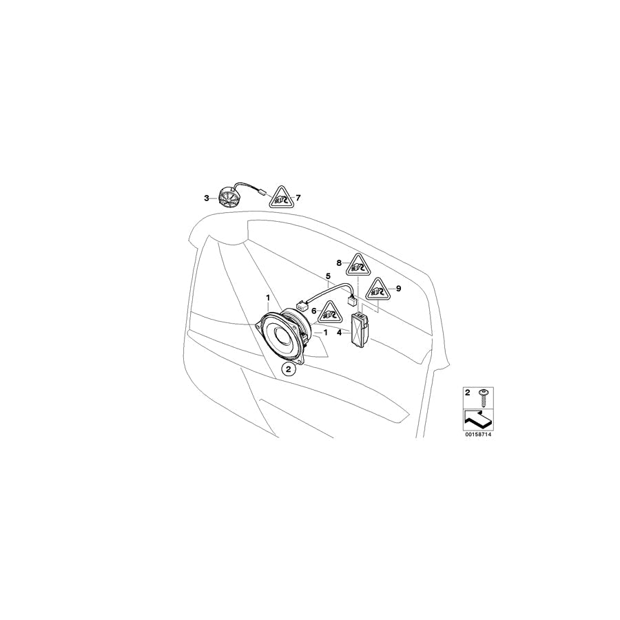 Genuine BMW 65137838900 E61 E60 Tweeter For Individual Audio (Inc. 535d, 530xd & 540i)