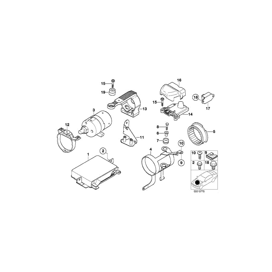 Genuine BMW 34526750116 E39 Basic Control Unit Dsc DSC (Inc. 540i & 540iP)