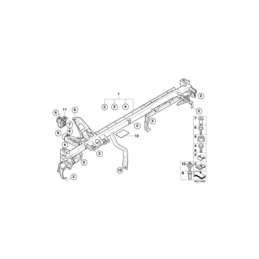 Genuine BMW 51719180670 E88 Supporting Tube (Inc. 128i & 135i)
