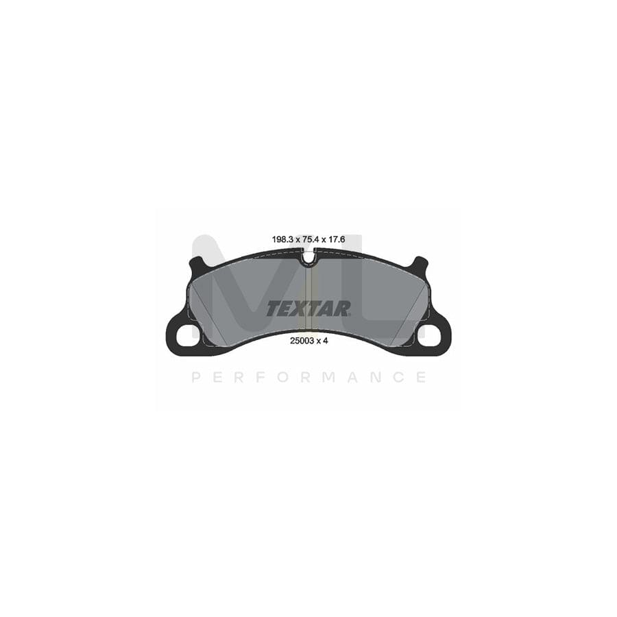 TEXTAR 2500301 Brake pad set for PORSCHE 911 prepared for wear indicator