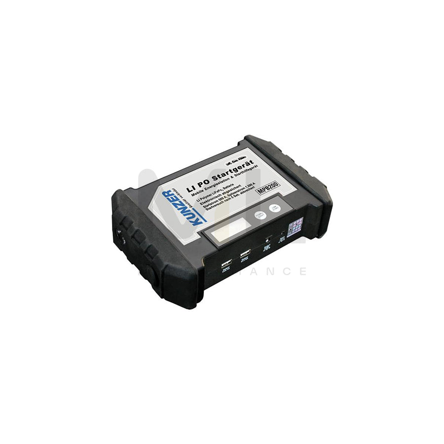 KUNZER MPB200 Battery Charger portable, with jump starter, 12, 5V