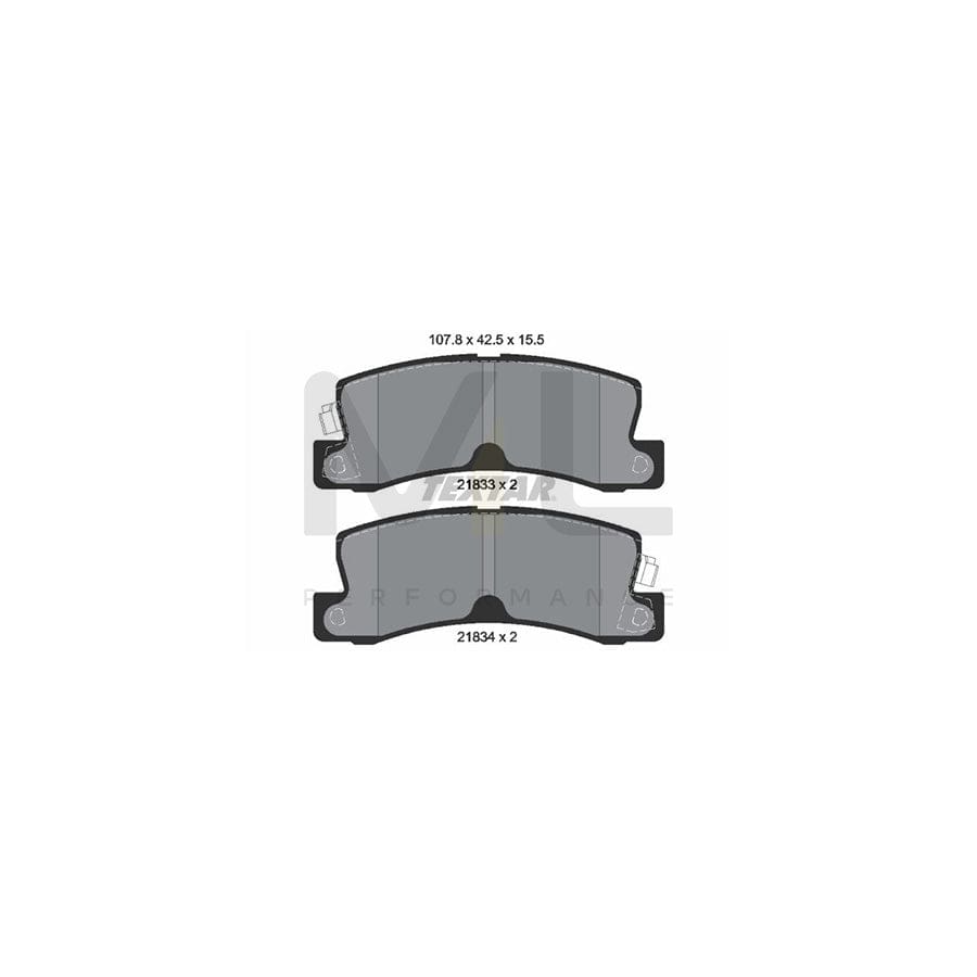 TEXTAR 2183301 Brake pad set with acoustic wear warning